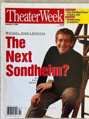 MICHAEL JOHN LACHIUSA Theater Week Magazine January 9 1995 Address Label Residue